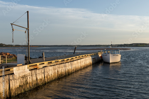 Boat at dock, North Rustico, Prince Edward Island, Canada