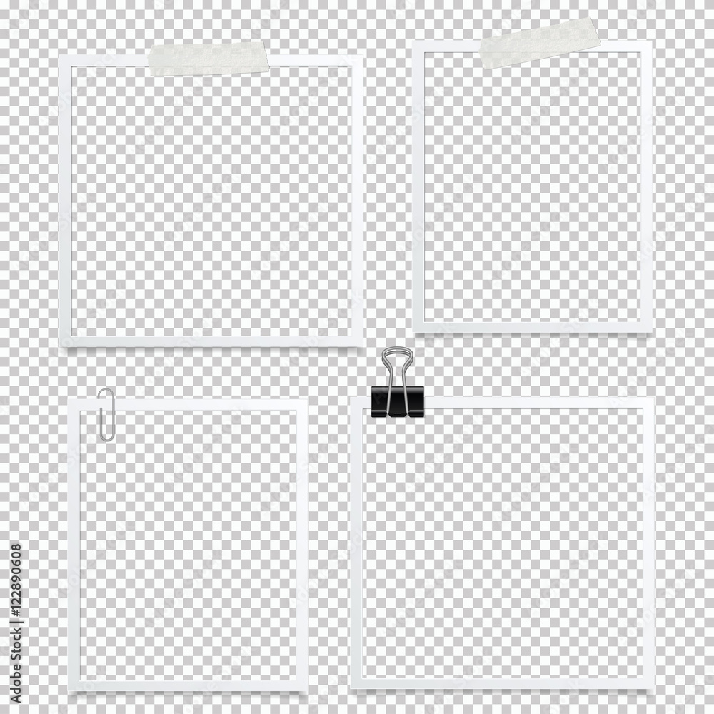 Photo frame isolated. Template photo design. Vector illustration. Photo frame isolated. Template photo design. Vector illustration.