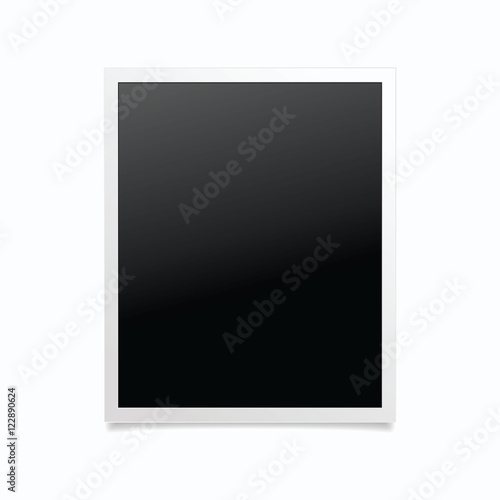 Photo frame isolated. Template photo design. Vector illustration. 