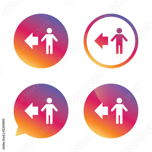 Pedestrian road icon. Human path.