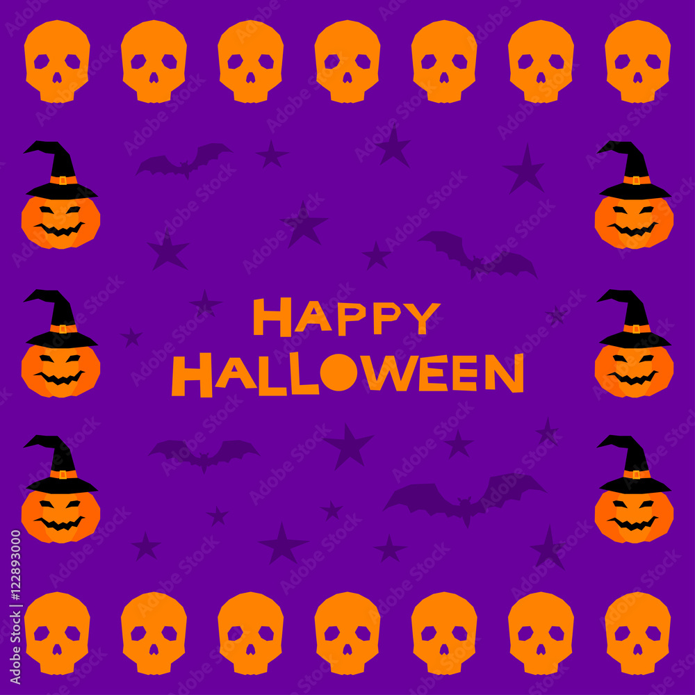 Halloween pumpkin and skull background. Halloween pumpkin and skull background.