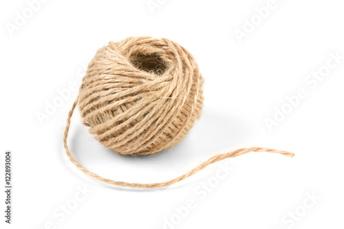 coil of rope in isolation on a white background