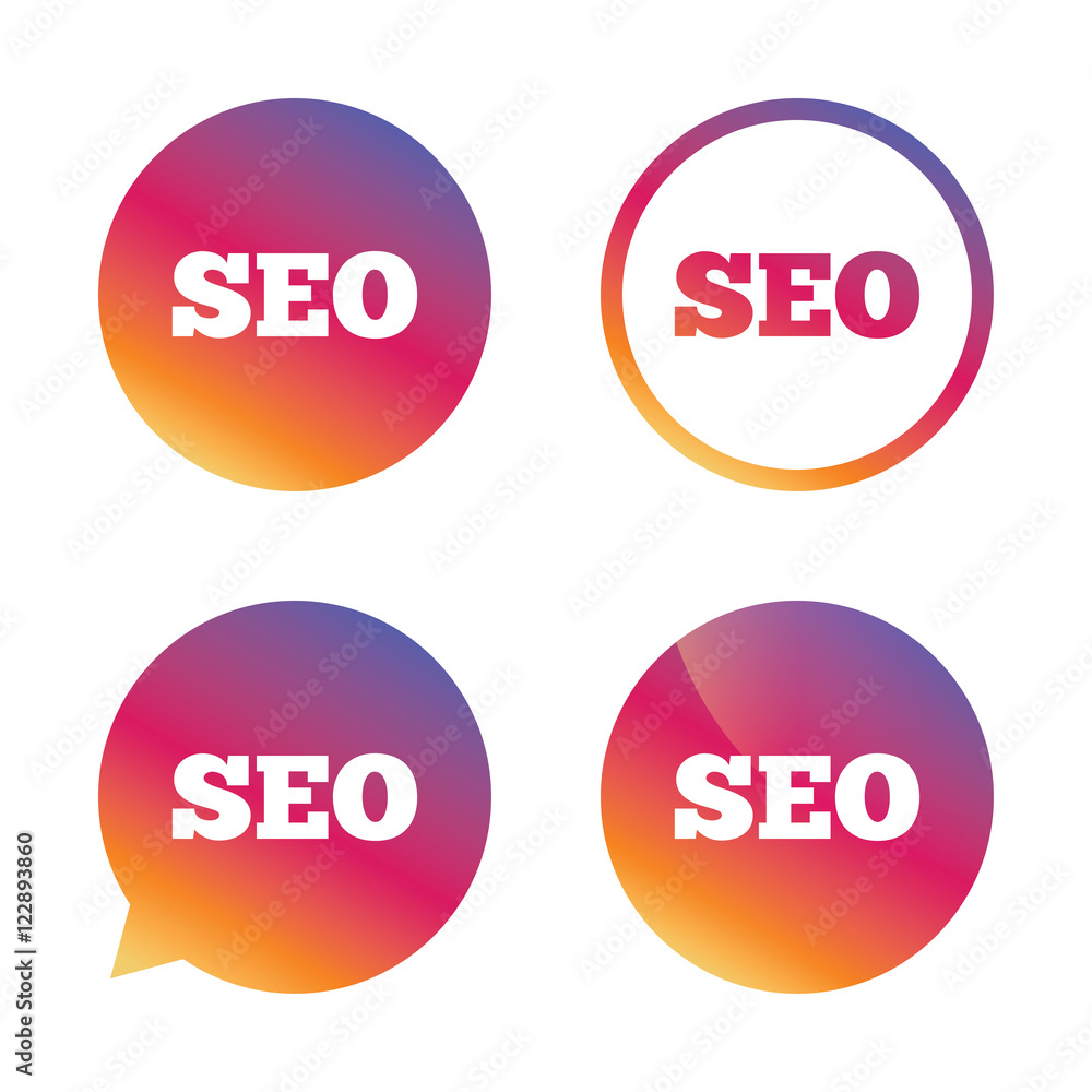 SEO sign icon. Search Engine Optimization symbol. SEO sign icon. Search Engine Optimization symbol.