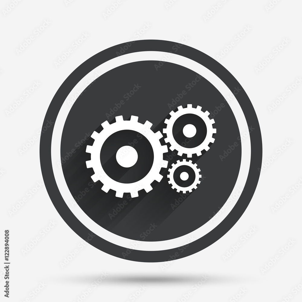 Cog settings sign icon. Cogwheel gear symbol. Cog settings sign icon. Cogwheel gear symbol.