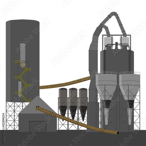 Factory building vector