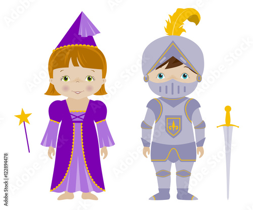 Cute kids in halloween costumes cartoon vector