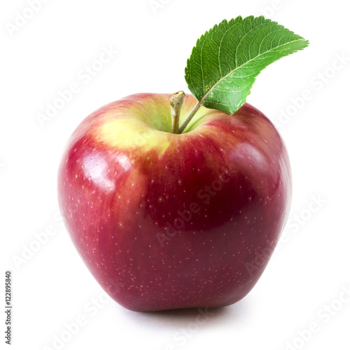 Red apple isolated on white background
