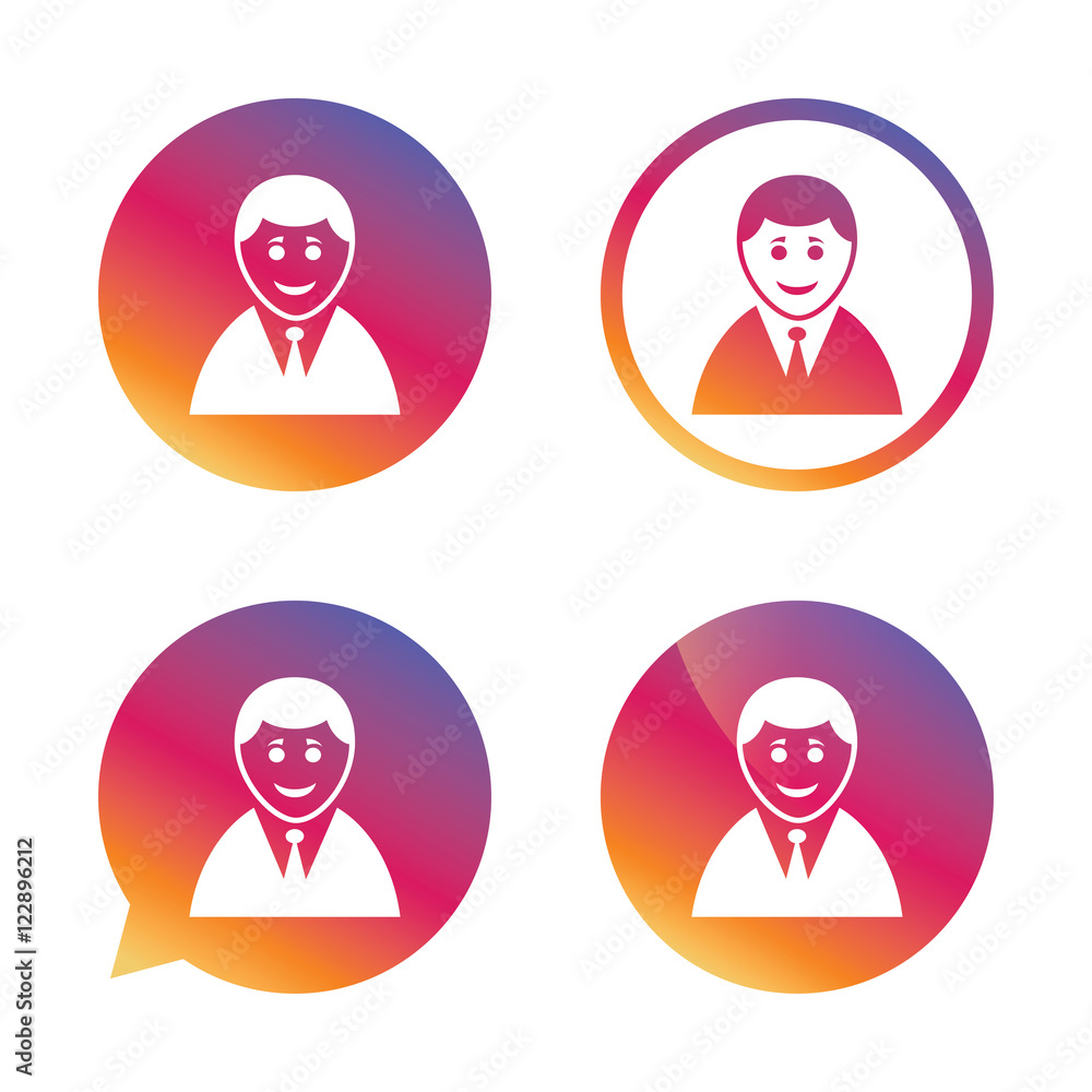 User sign icon. Person symbol. User sign icon. Person symbol.