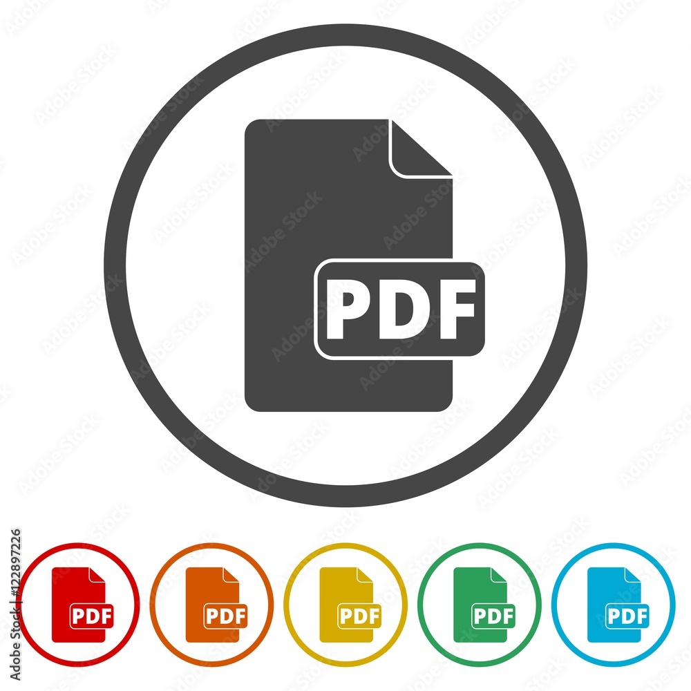 PDF file document icon. Download pdf button PDF file document icon. Download pdf button