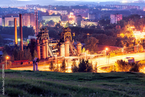 Night view of the old Iron Works photo