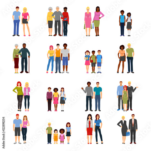 Buddies Friends Flat icons Collection 