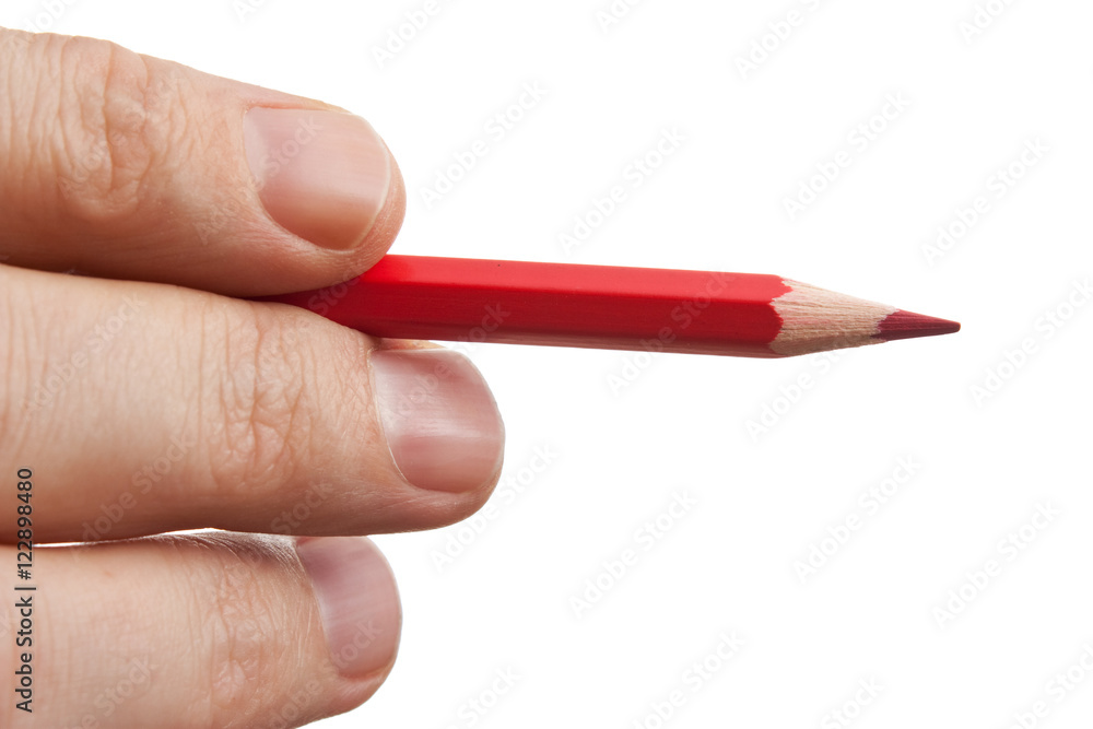 red pencil in hand red pencil in hand