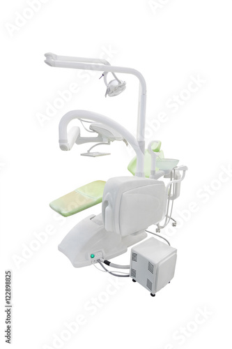 The image of a stomatologic chair isolated under the white background