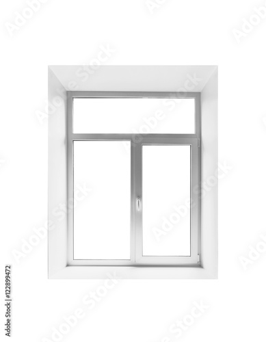 New plastic empty window isolated on white