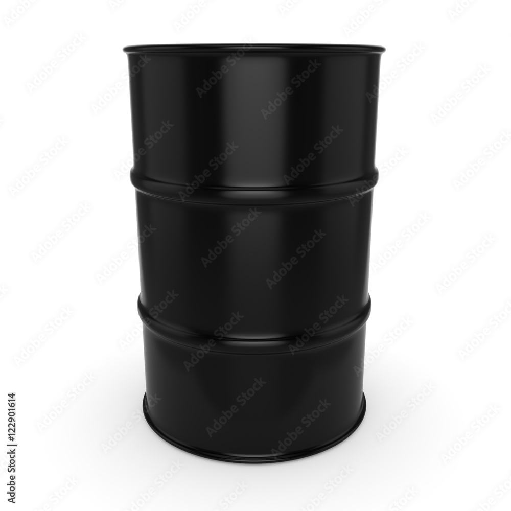 3D rendering black barrel 3D rendering black barrel