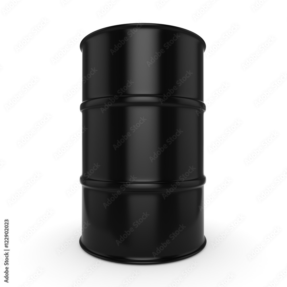 3D rendering black barrel 3D rendering black barrel