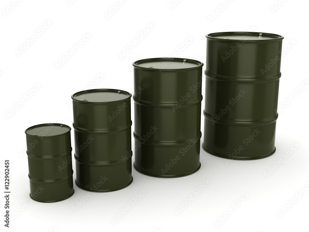 3D rendering khaki barrels 3D rendering khaki barrels