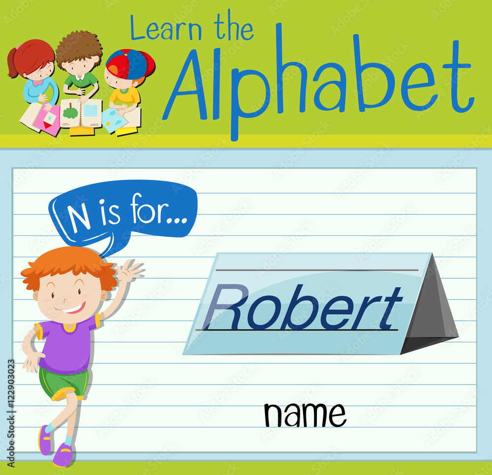 Flashcard letter N is for name Flashcard letter N is for name