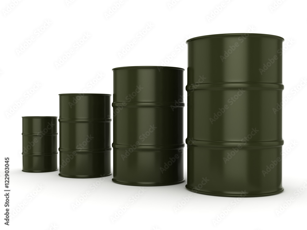 3D rendering khaki barrels 3D rendering khaki barrels