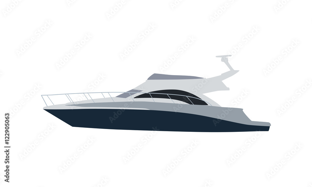 Yacht, vector illustration. Isolated ship Yacht, vector illustration. Isolated ship