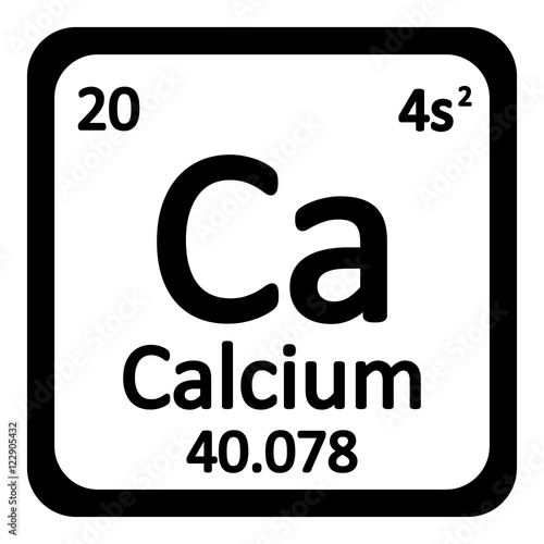 Periodic table element calcium icon.