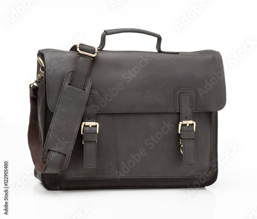black nubuck leather men casual or business bag