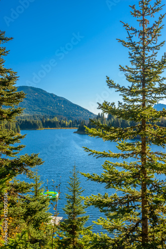 Majestic mountain lake in Canada. Coquihalla Lake in British Columbia, Canada.