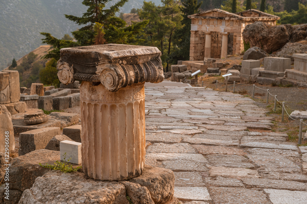 Old road in Delphi on Mount Parnassus, Greece Stock Photo | Adobe Stock