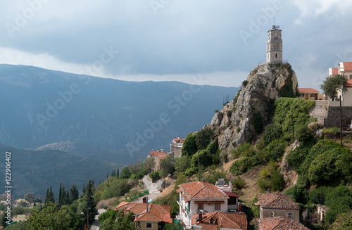 Clock tower of Arachova, Greece