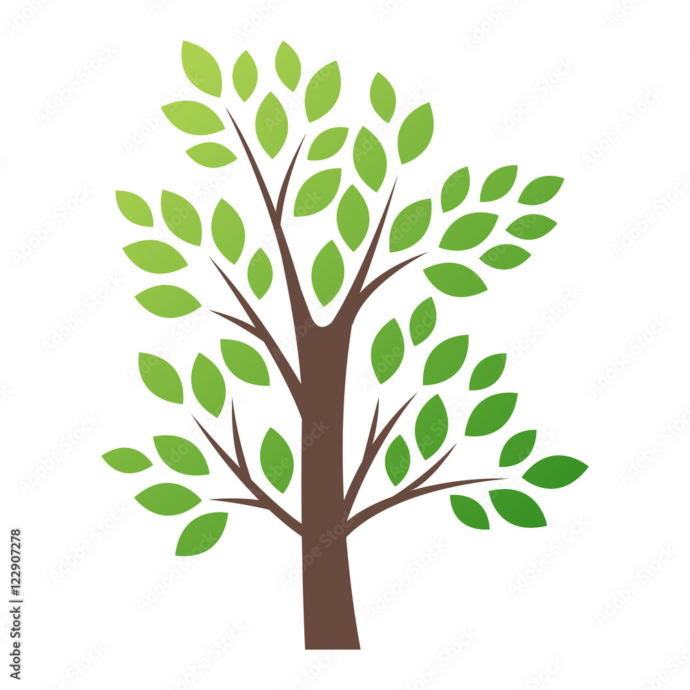 Stylized vector tree logo icon Stylized vector tree logo icon