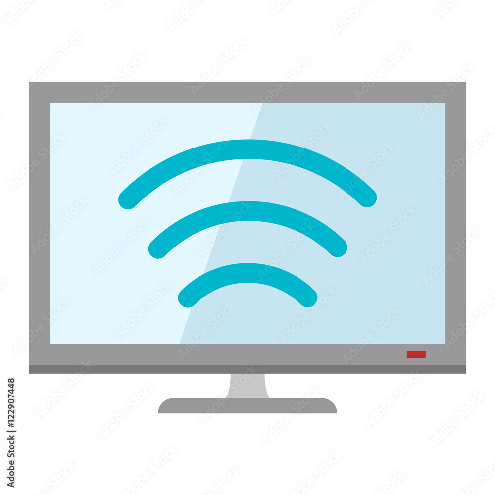 Tv icon technology media flat design