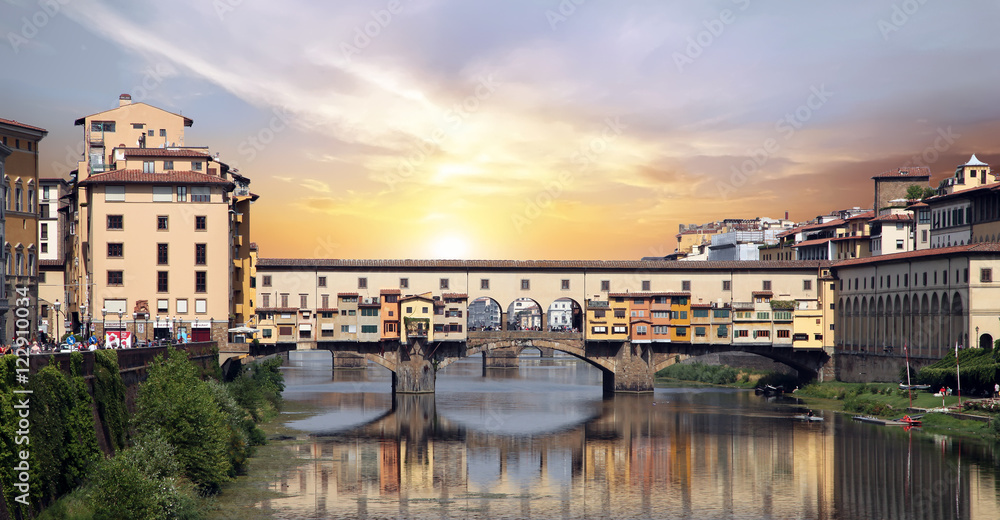 Cityscape of Florence, Italy at sunset