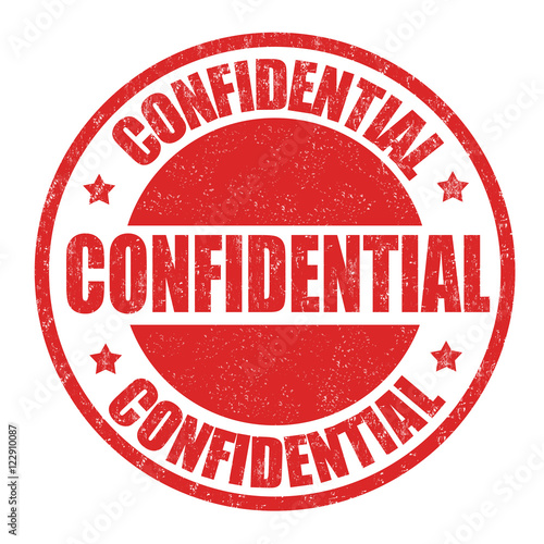 Confidential sign or stamp