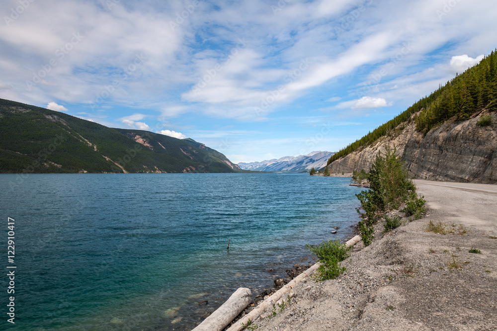 Muncho Lake- British Columbia- Canada  This very large deep blue lake is known for its great fishing as well as its beauty.