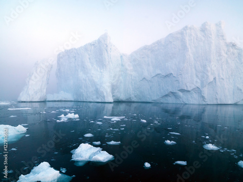 huge icebergrs are on the arctic ocean at Greenland © murattellioglu