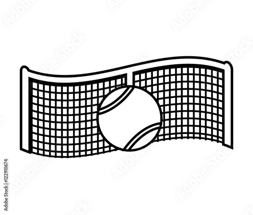 net tennis sport equipment icon vector illustration design