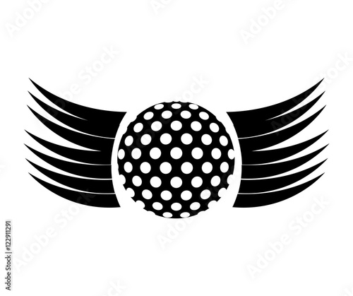 ball golf sport equipment vector illustration design