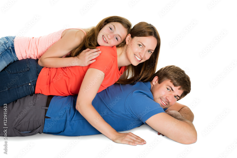 Family Lying On Top Of Each Other Family Lying On Top Of Each Other