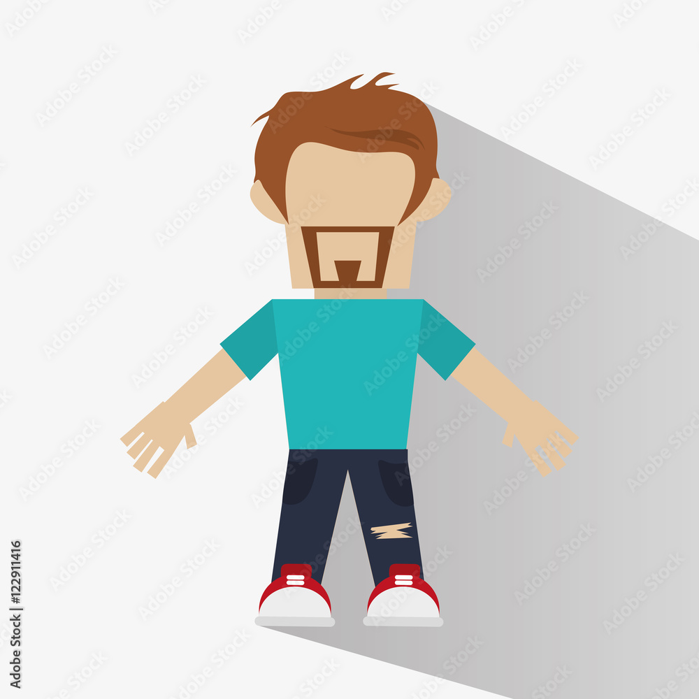 Man with mustache icon. Hipster style fashion and vintage theme. Colorful design. Vector illustration