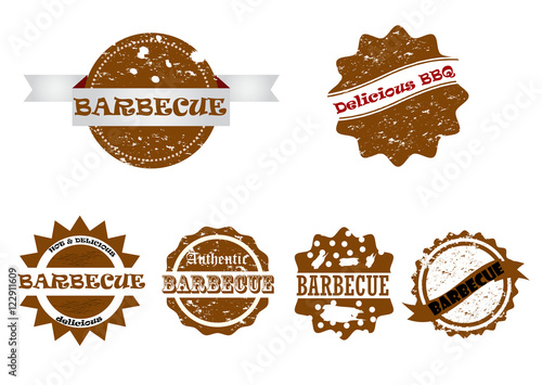 Barbecue rubber stamp set