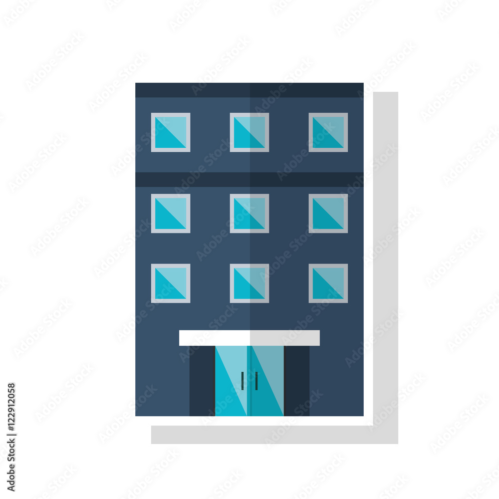 Building with windows icon. Architecture city and urban theme. Isolated design. Vector illustration Building with windows icon. Architecture city and urban theme. Isolated design. Vector illustration