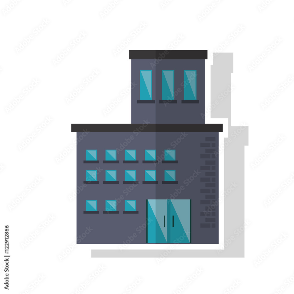 Building with windows icon. Architecture city and urban theme. Isolated design. Vector illustration Building with windows icon. Architecture city and urban theme. Isolated design. Vector illustration