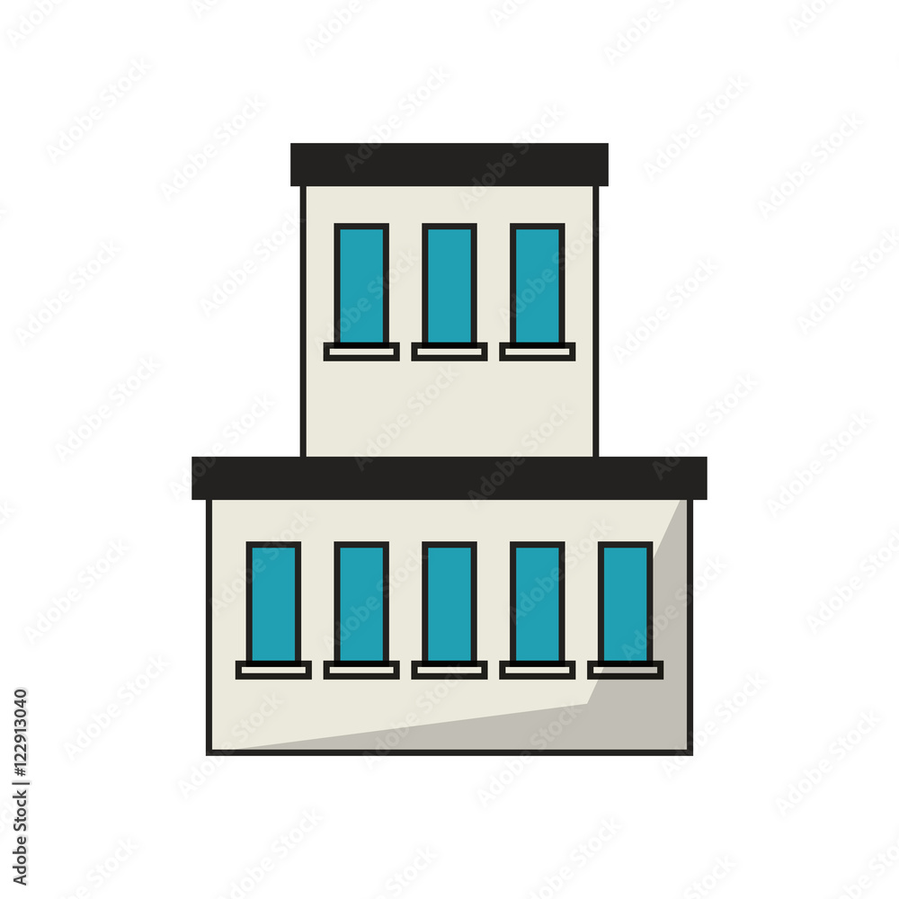 Building with windows icon. Architecture city and urban theme. Isolated design. Vector illustration Building with windows icon. Architecture city and urban theme. Isolated design. Vector illustration