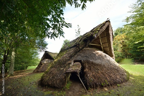 Foto 日本の縄文時代の住居跡-尖石・与助尾根遺跡
