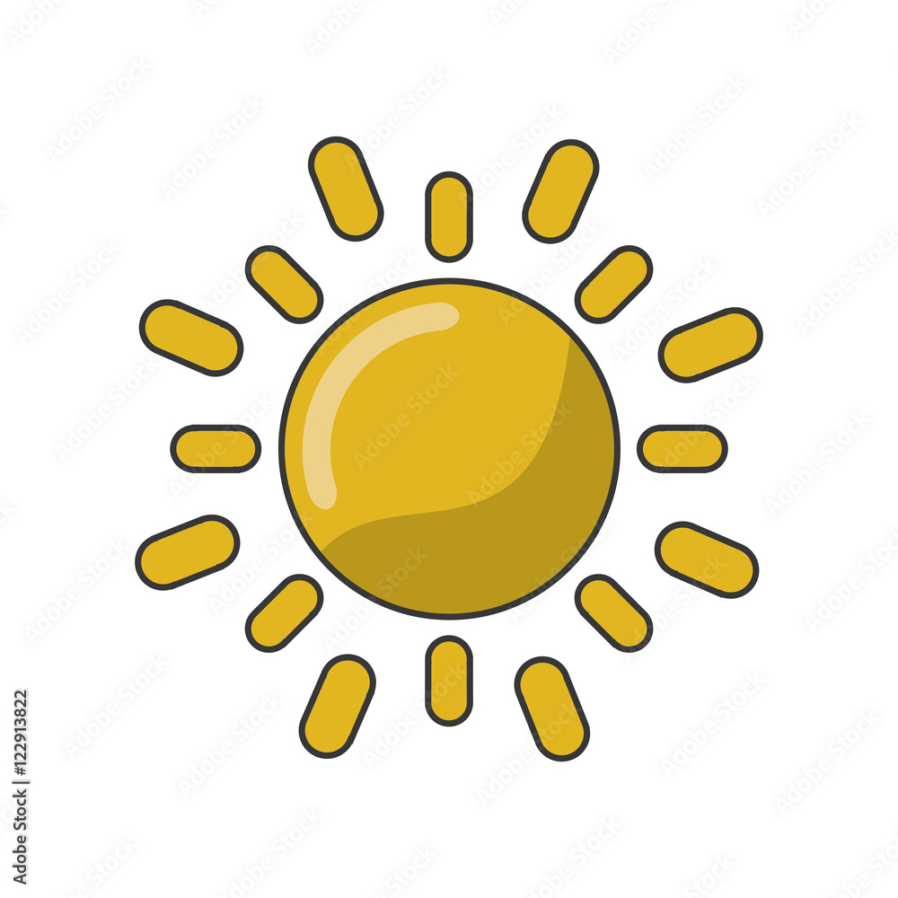 Sun energy. Ecology renewable and conservation theme. Isolated design. Vector illustration