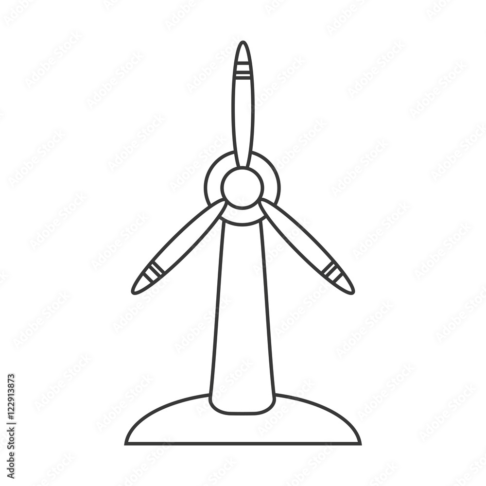 Windmill power icon. Ecology renewable and conservation theme. Isolated design. Vector illustration Windmill power icon. Ecology renewable and conservation theme. Isolated design. Vector illustration