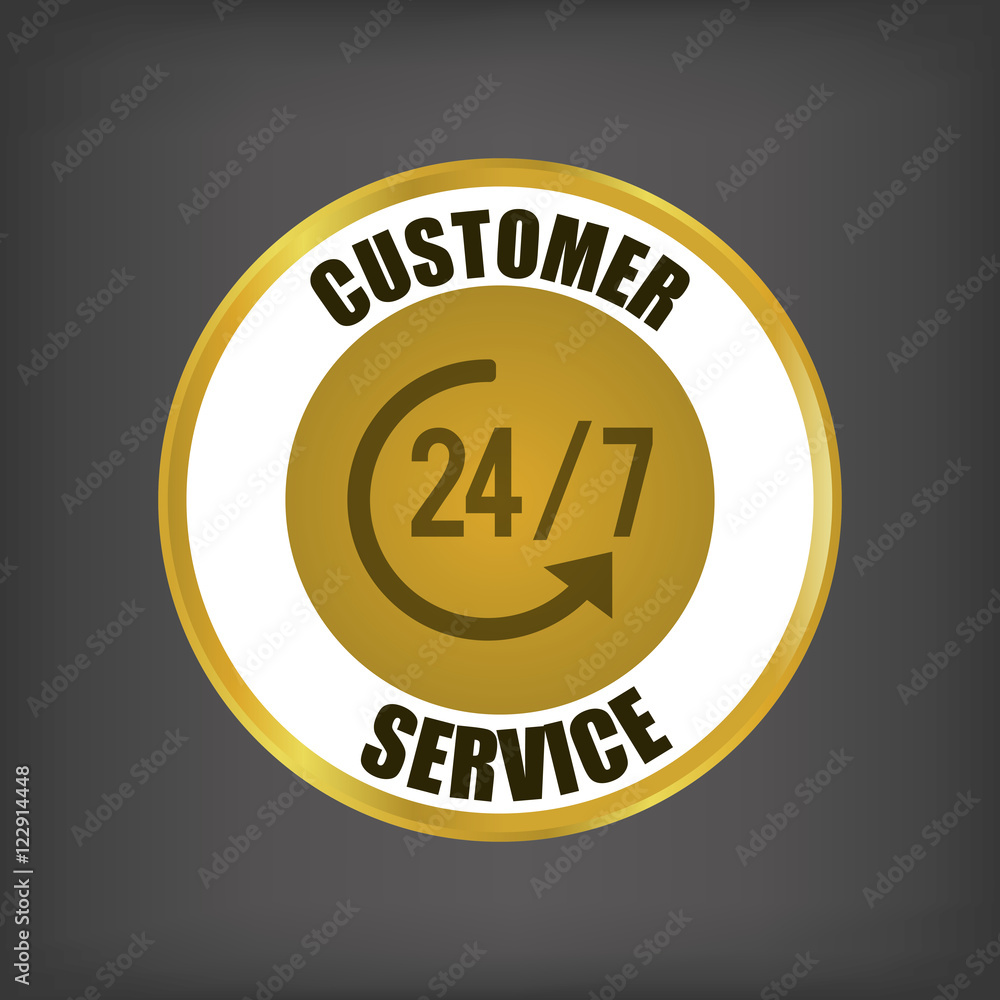 customer service related icons emblem vector illustration