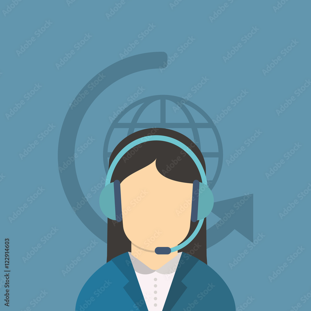 online support or call center worker with headset related icons image vector illustration design online support or call center worker with headset related icons image vector illustration design
