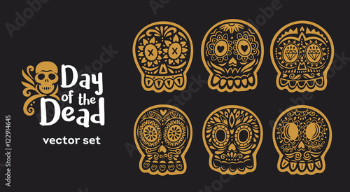 Mexican sugar skull. Vector illustration