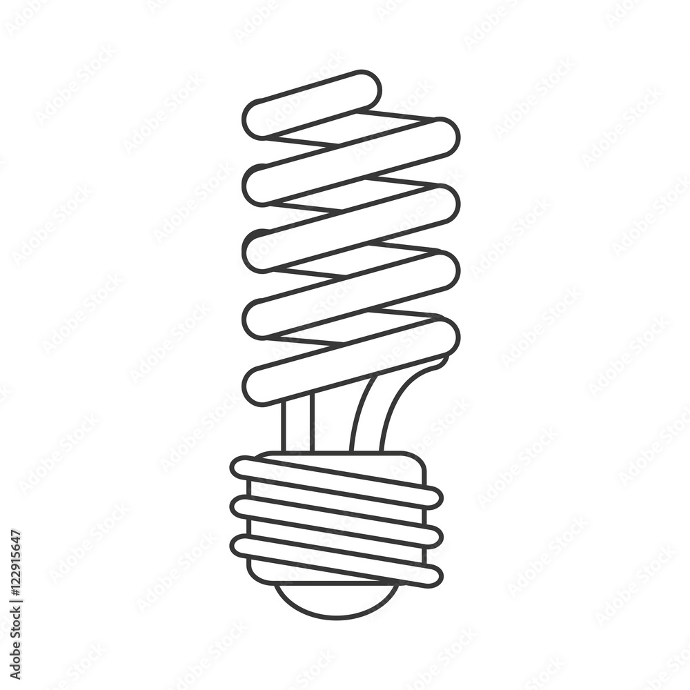 Light bulb icon. Power energy and technology theme. Isolated design. Vector illustration